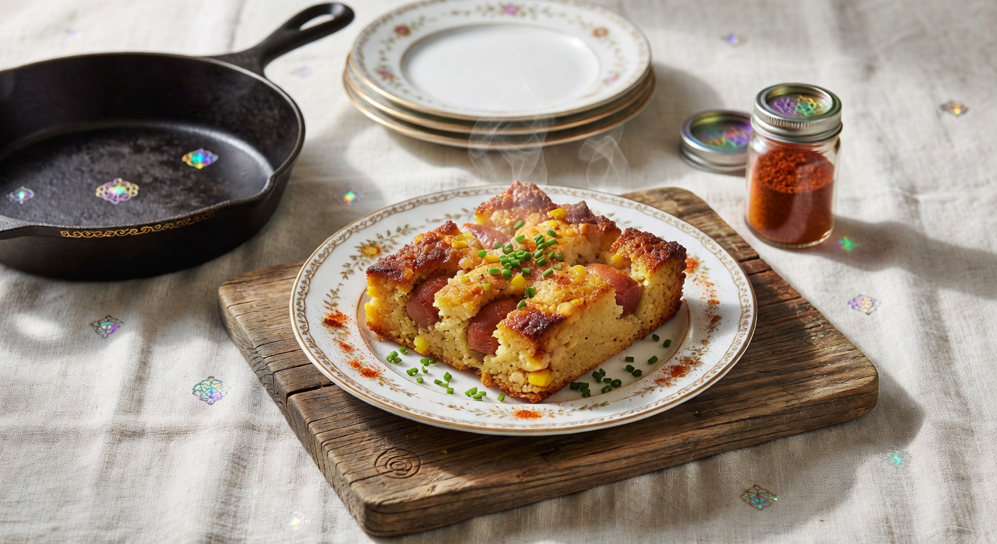 Susan's Cornbread with Hot Dogs
