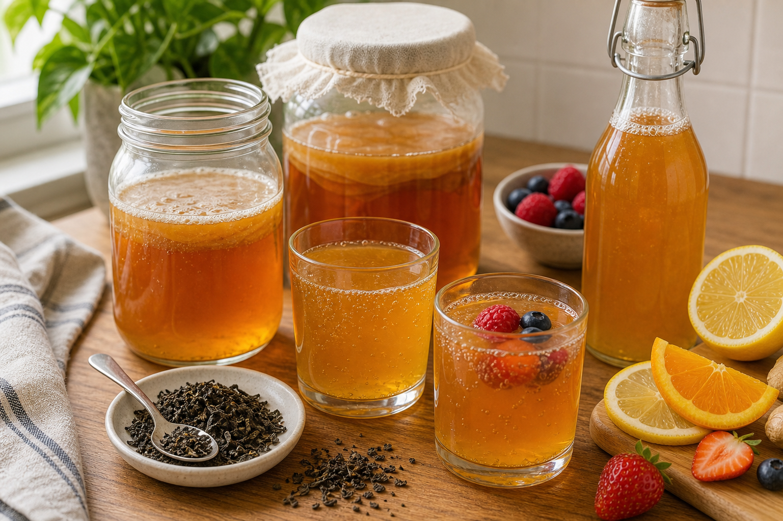 KOMBUCHA (Non-Alcoholic Fermented Tea)