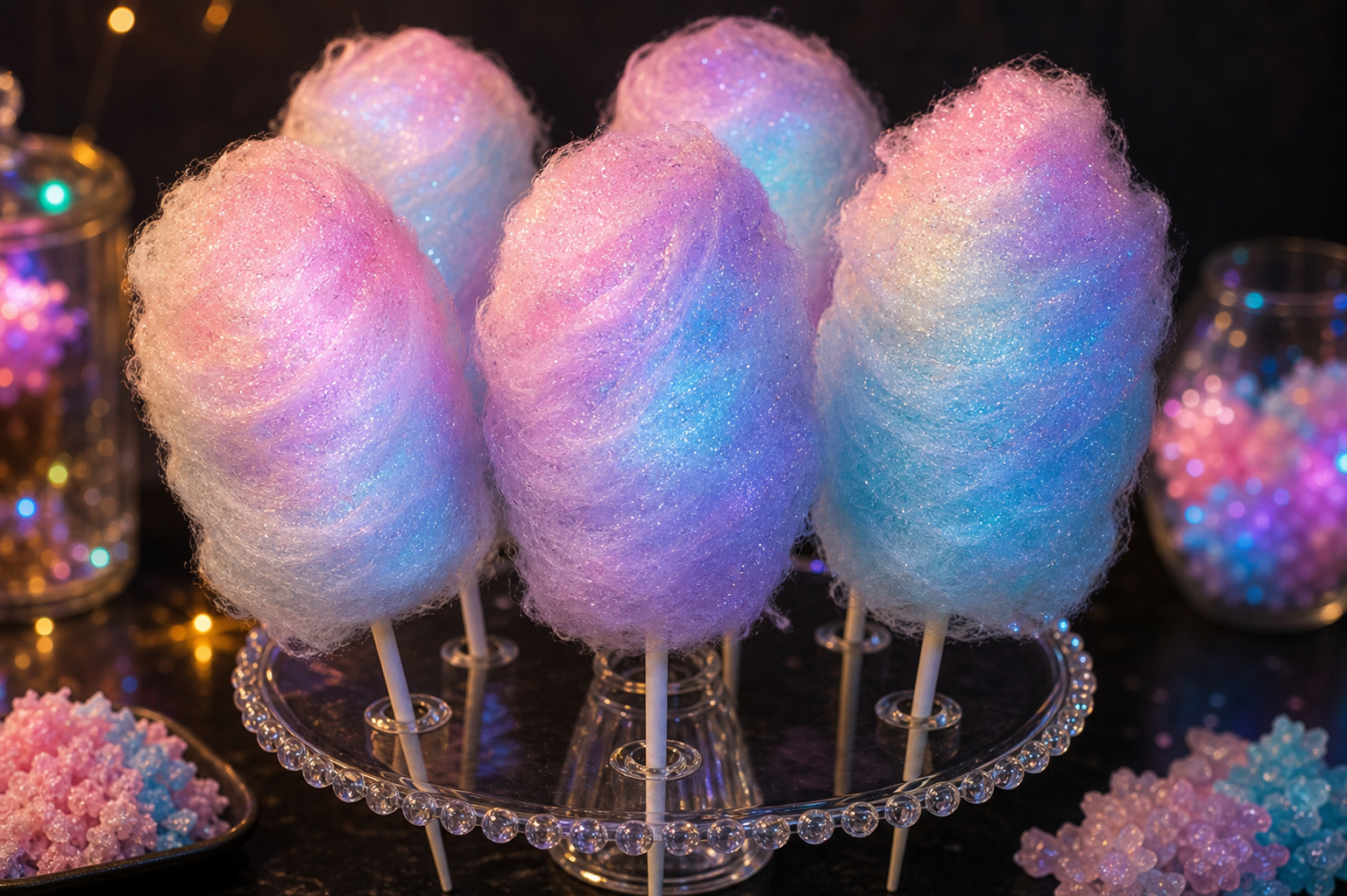 FESTIVAL COTTON CANDY - Iridescent, Glowing & Edible Light Art