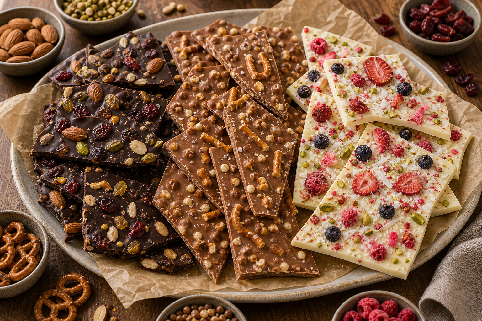Chocolate Bark 3 Ways