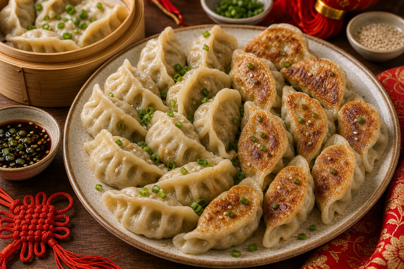 1. Chinese New Year Dumplings (Jiaozi)