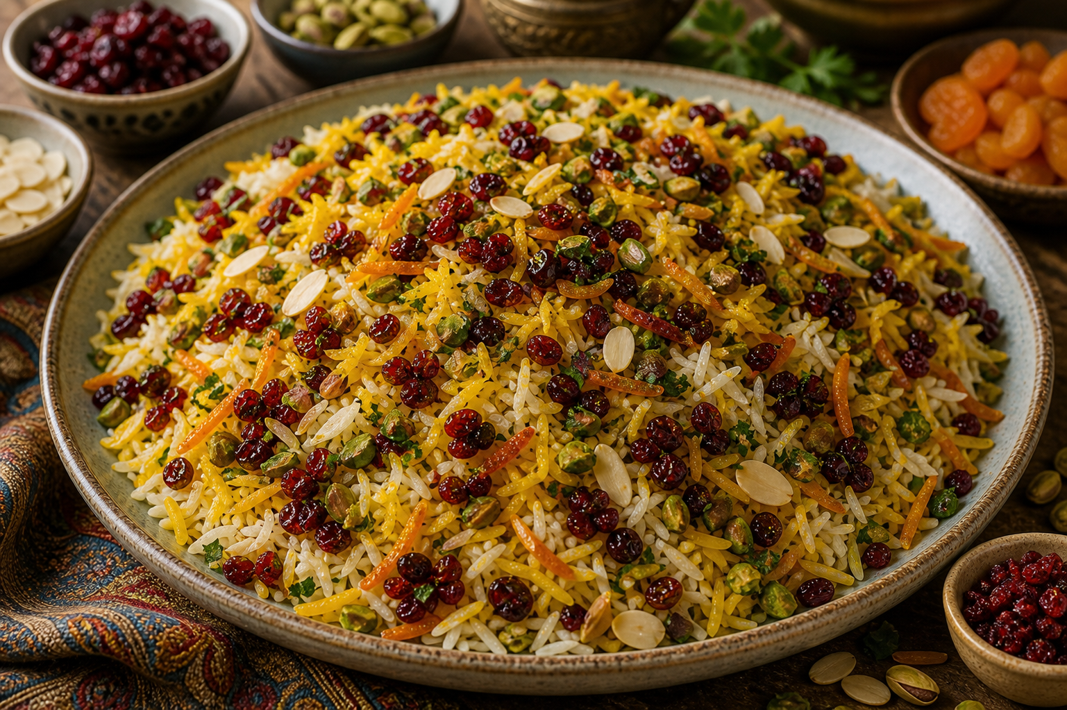 Silk Road (~800 AD) - Persian Jeweled Rice (Morasa Polo)
