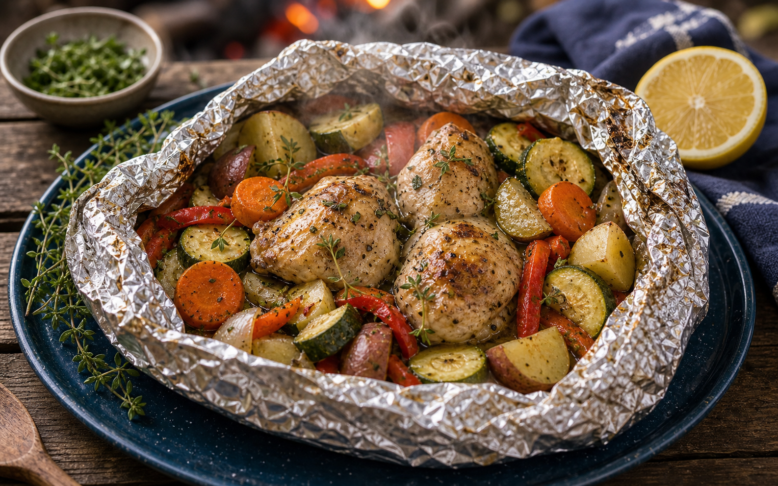 Recipe 3: Foil Pack Chicken & Veggies