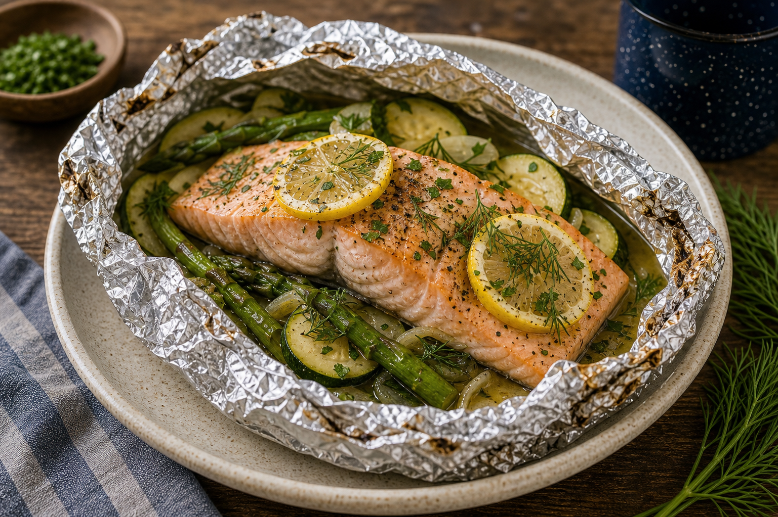 Recipe 4: Foil Pack Fish (Wild Salmon or Cod)