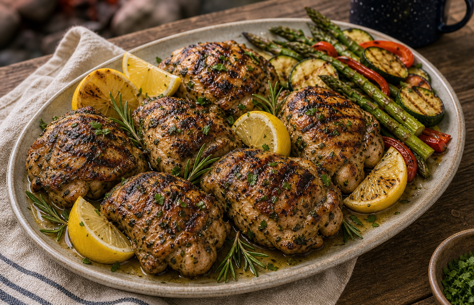 Recipe 12: Grilled Chicken Thighs (Lemon Herb)